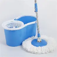 The 360° PVC Magic Spin Mop makes cleaning simple and mess-free. With its long handle, you can mop without bending or stretching, while the microfiber head rotates fully to reach tight corners. The self-squeezing design means you never have to touch dirty water, and the durable PVC bucket keeps clean and dirty water separate. Compact, sturdy, and easy to store, this mop offers efficient cleaning with minimal effort.
